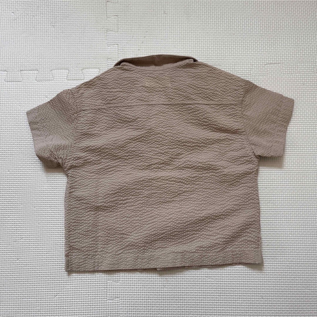 ZARA(ザラ)の韓国子供服　ザラキッズ　H&M  ベージュシャツ　ボタンシャツ　新品未使用 キッズ/ベビー/マタニティのキッズ服男の子用(90cm~)(ブラウス)の商品写真