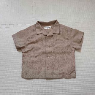 ザラ(ZARA)の韓国子供服　ザラキッズ　H&M  ベージュシャツ　ボタンシャツ　新品未使用(ブラウス)