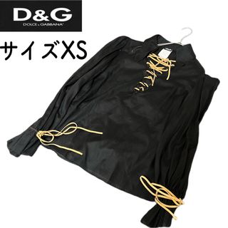 ディーアンドジー(D&G)の【美品】ドルチェ&ガッパーナ　デザイナーズレースシャツブラウス　サイズXS(シャツ/ブラウス(長袖/七分))