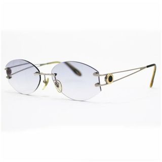 BVLGARI - ブルガリ 眼鏡フレーム シルバー 度入り 中古 ABランク ロゴ