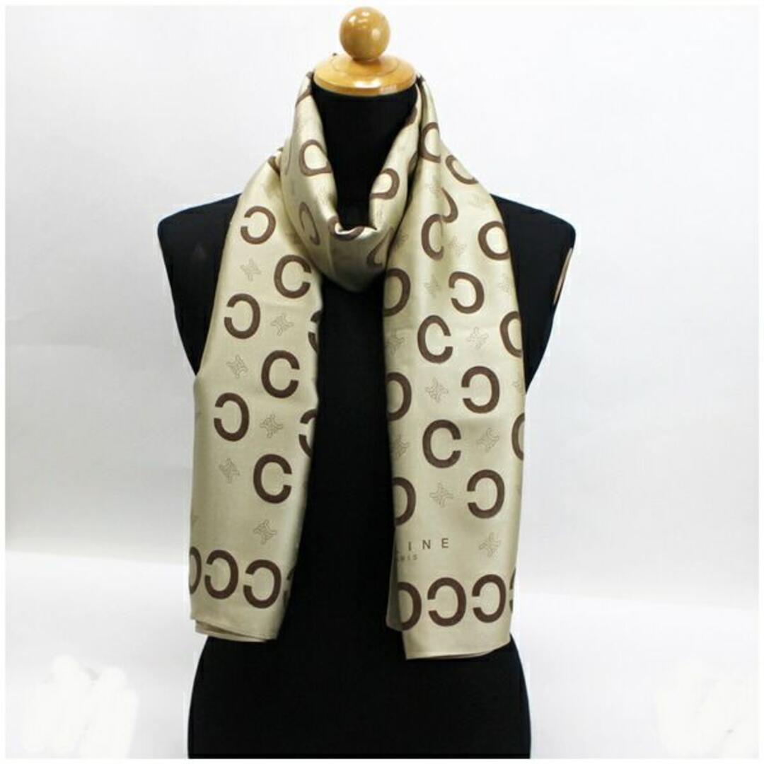 セリーヌ シルク スカーフ 長方形 ロゴ柄 ABランク | - バンダナ/スカーフ