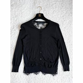 ドルチェアンドガッバーナ(DOLCE&GABBANA)のDOLCE&GABBANA 美品 レース シルク カーディガン 38(カーディガン)