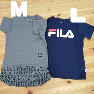 アンダーアーマー(UNDER ARMOUR)のアンダーアーマー Mサイズ　Tシャツ　フィラ  Lサイズ  Tシャツ(Tシャツ(半袖/袖なし))