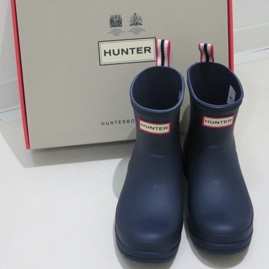 HUNTER(ハンター)のハンター HUNTER レインシューズ US5 22㎝ 長靴 ネイビー 箱入り◎ レディースの靴/シューズ(レインブーツ/長靴)の商品写真