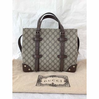 グッチ(Gucci)のグッチ トートバッグ レザーディテール GGスプリーム レザー  GUCCI(トートバッグ)