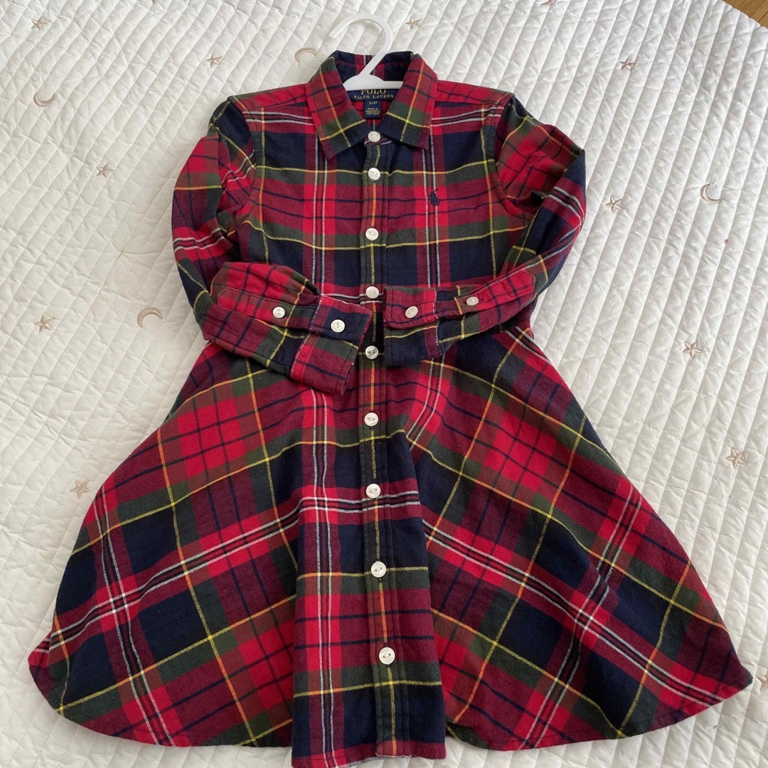 Ralph Lauren(ラルフローレン)の。さま専用ラルフローレン100 チェックワンピース　３T キッズ/ベビー/マタニティのキッズ服女の子用(90cm~)(ワンピース)の商品写真