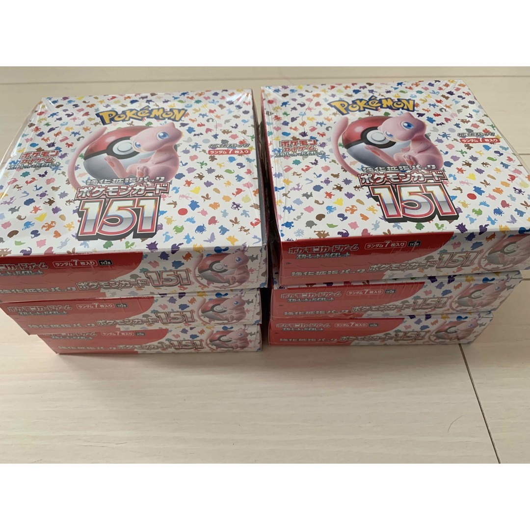 ポケモンカード151 シュリンク付き6BOX エンタメ/ホビーのトレーディングカード(Box/デッキ/パック)の商品写真