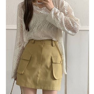 ZARA - 新品 LYEON カーゴミニスカートの通販 by l'mqdjy｜ザラならラクマ