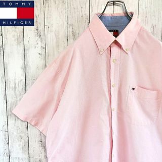 トミーヒルフィガー(TOMMY HILFIGER)の輸入古着◆トミーヒルフィガー◆フラッグタグ 半袖 コットンシャツ 90s(シャツ)