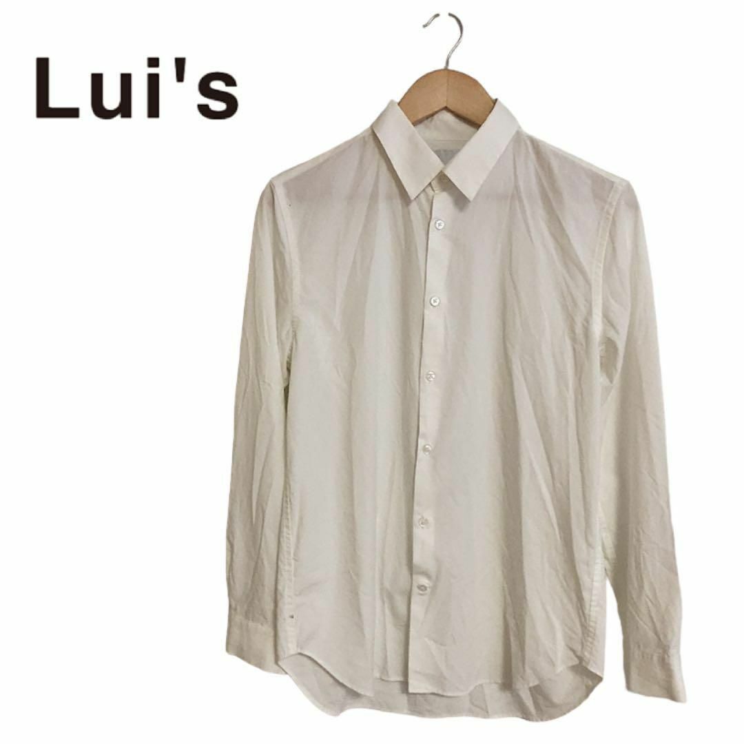 Lui's ルイス　ドレスシャツ　ホワイト　白　Mサイズ　メンズ
