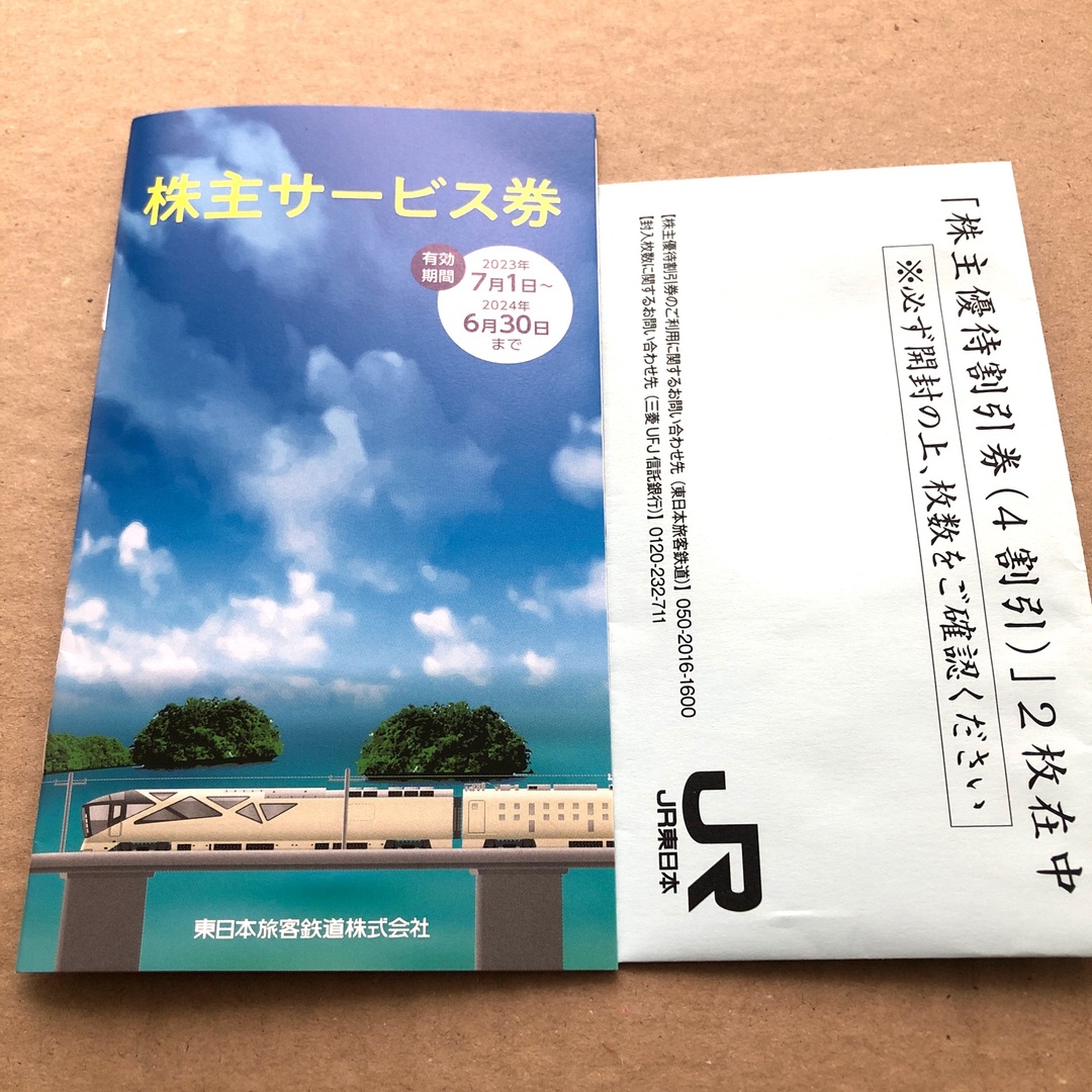 JR東日本　株主優待割引券　4割引　2枚