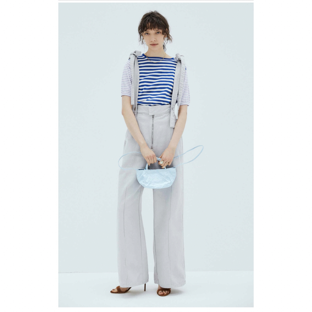 LIVINGTONEハイウエストリボンワイドデニムパンツ | フリマアプリ ラクマ