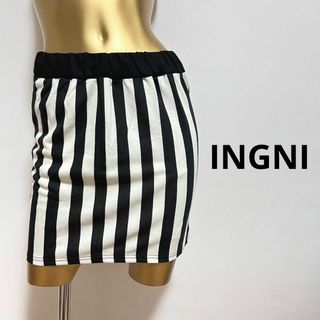 イング(INGNI)の【2751】INGNI ストライプ柄 タイト スカート M(ミニスカート)