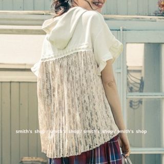 アクシーズファム(axes femme)の【訳あり】axes femme バックプリーツパーカープルオーバー(カットソー(半袖/袖なし))