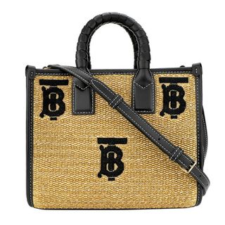 バーバリー(BURBERRY)の新品 バーバリー BURBERRY ショルダーバッグ ミニトート ナチュラル/ブラック(ショルダーバッグ)