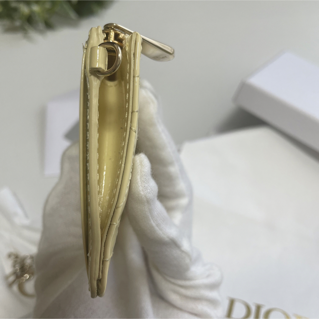 ★美品ディオール 日本限定 LADY DIOR スモール ジップ カードホルダー