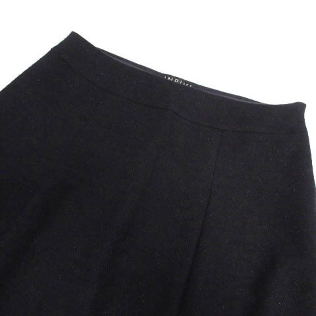 INDIVI(インディヴィ)のINDIVI スカート 台形 ミディ丈 日本製 ラメ 濃紺 44 大きいサイズ レディースのスカート(ひざ丈スカート)の商品写真