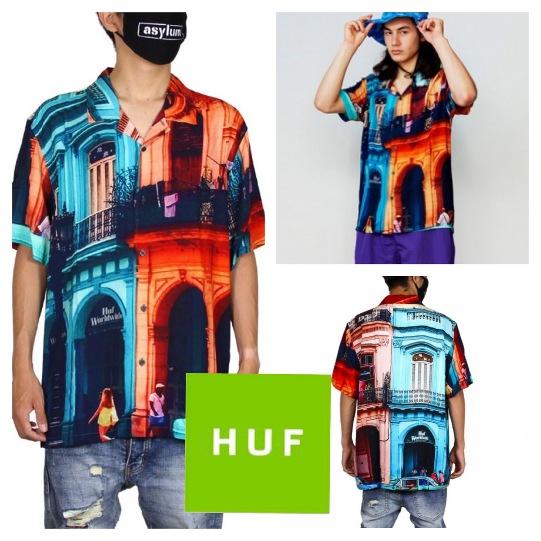 HUF(ハフ)の良品■HUF ハフ■HAVANA RESORT 街並グラデーション アロハシャツ メンズのトップス(シャツ)の商品写真