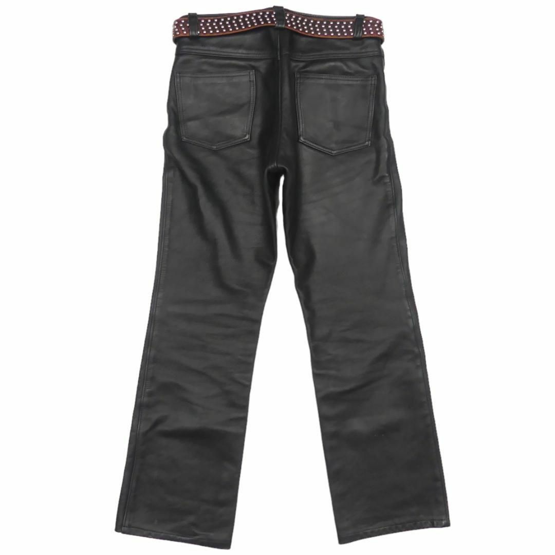 レザーパンツ Schott ショット W32 パーフェクト 黒 本革 JJ395 レザーパンツ Schott ショット W32 パーフェクト 黒 本革 JJ395