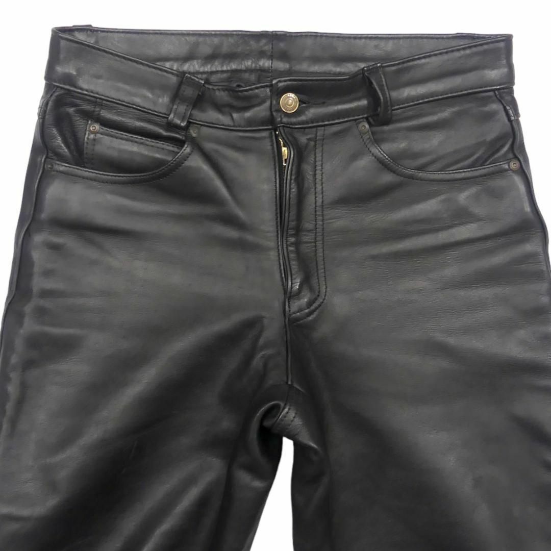 レザーパンツ Schott ショット W32 パーフェクト 黒 本革 JJ395 レザーパンツ Schott ショット W32 パーフェクト 黒 本革 JJ395