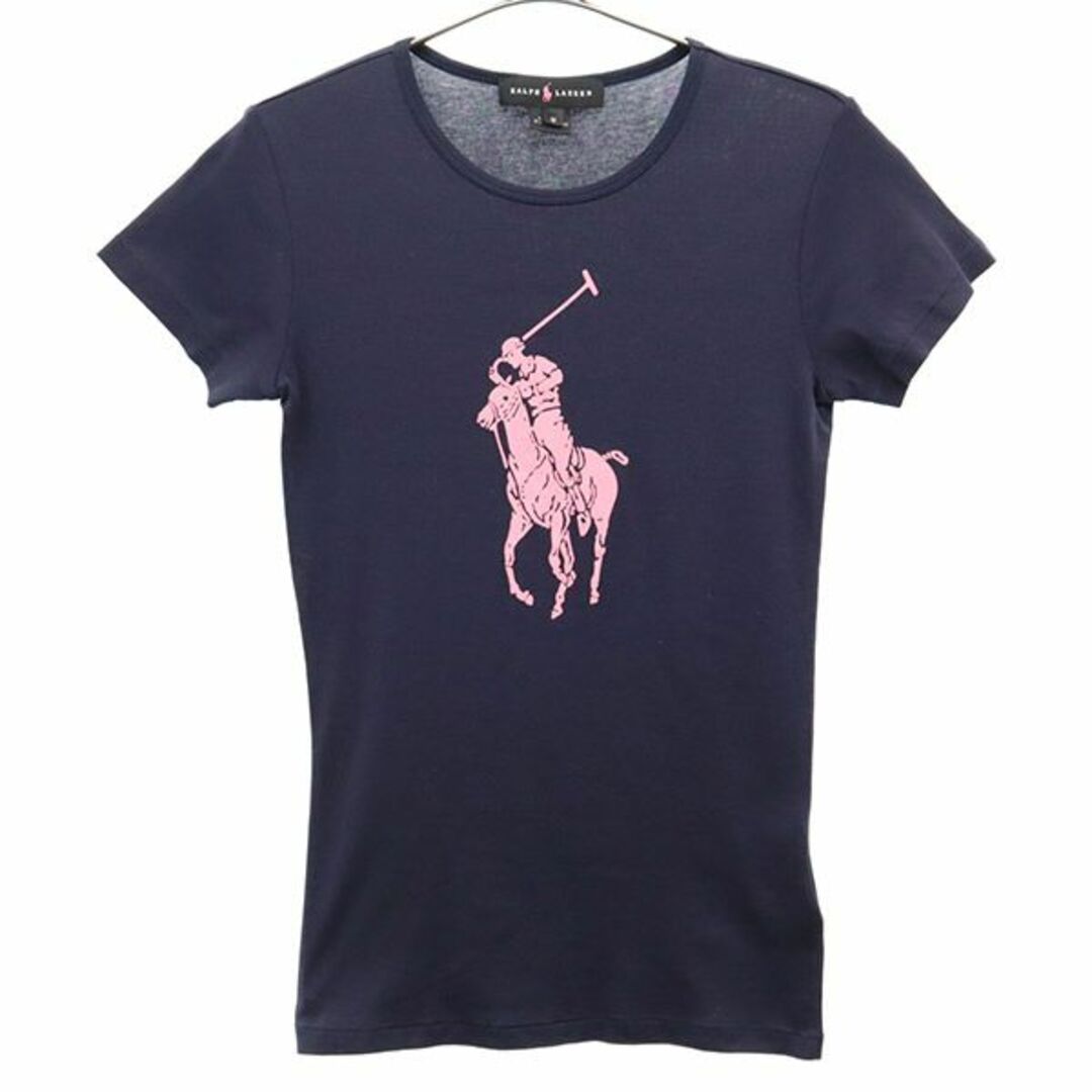 Ralph Lauren(ラルフローレン)のラルフローレン USA製 ビッグポニー プリント 半袖 Tシャツ M ネイビー RALPH LAUREN レディース 【中古】  【230627】 メール便可 レディースのトップス(Tシャツ(半袖/袖なし))の商品写真