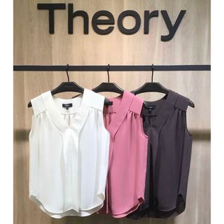 セオリー(theory)のTheory 21AW 22SS ウォッシャブル プルオーバートップス ブラウス(シャツ/ブラウス(半袖/袖なし))