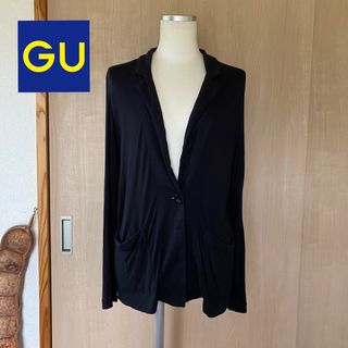 ジーユー(GU)の【GU】レディース/レーヨン薄手長袖ジャケット風羽織/ブラック/size:M(その他)