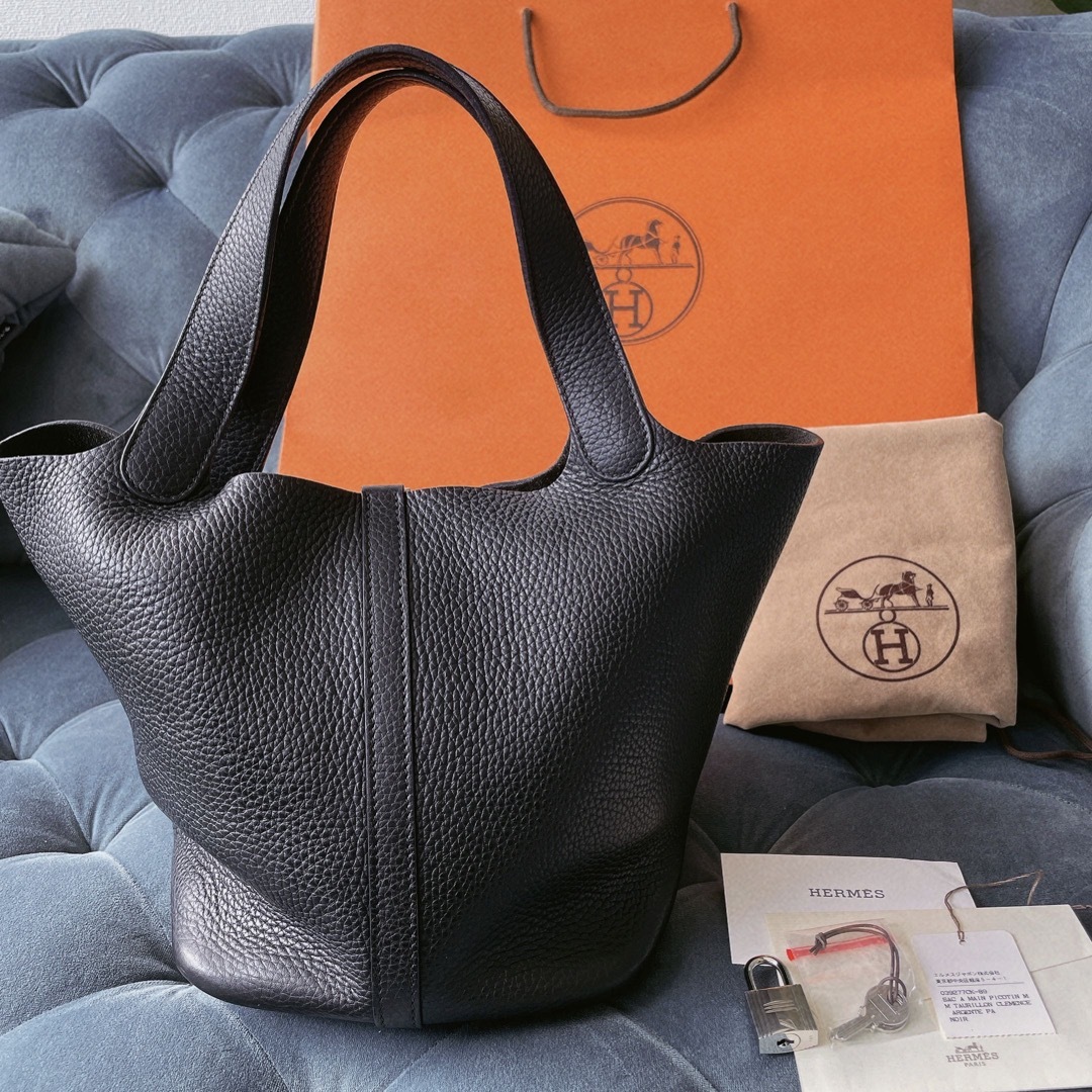 【専用です】HERMES エルメス ピコタンロックMM ノワール シルバー金具