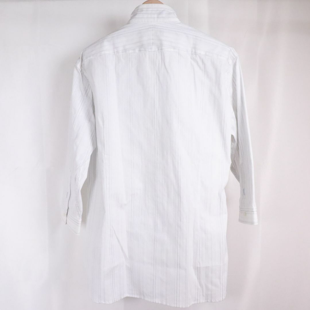 NICOLE(ニコル)のボタンダウンシャツ　ニコル　NICOLE 白ストライプ　50 メンズのトップス(Tシャツ/カットソー(七分/長袖))の商品写真