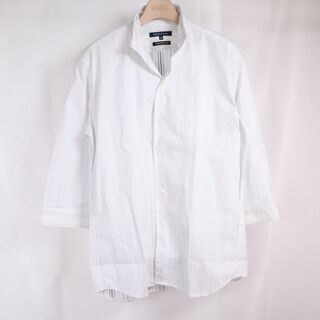 ニコル(NICOLE)のボタンダウンシャツ　ニコル　NICOLE 白ストライプ　50(Tシャツ/カットソー(七分/長袖))
