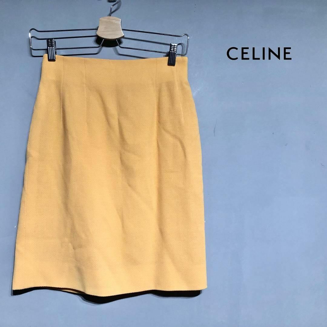 CELINE セリーヌ オレンジ スカート 38