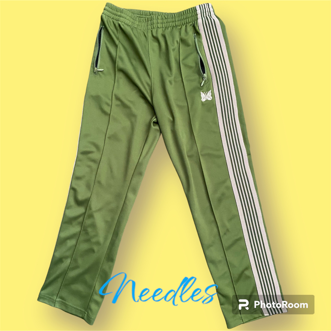 に初値下げ! M NEEDLES 23SS ナロー トラックパンツ 緑 ニードルス