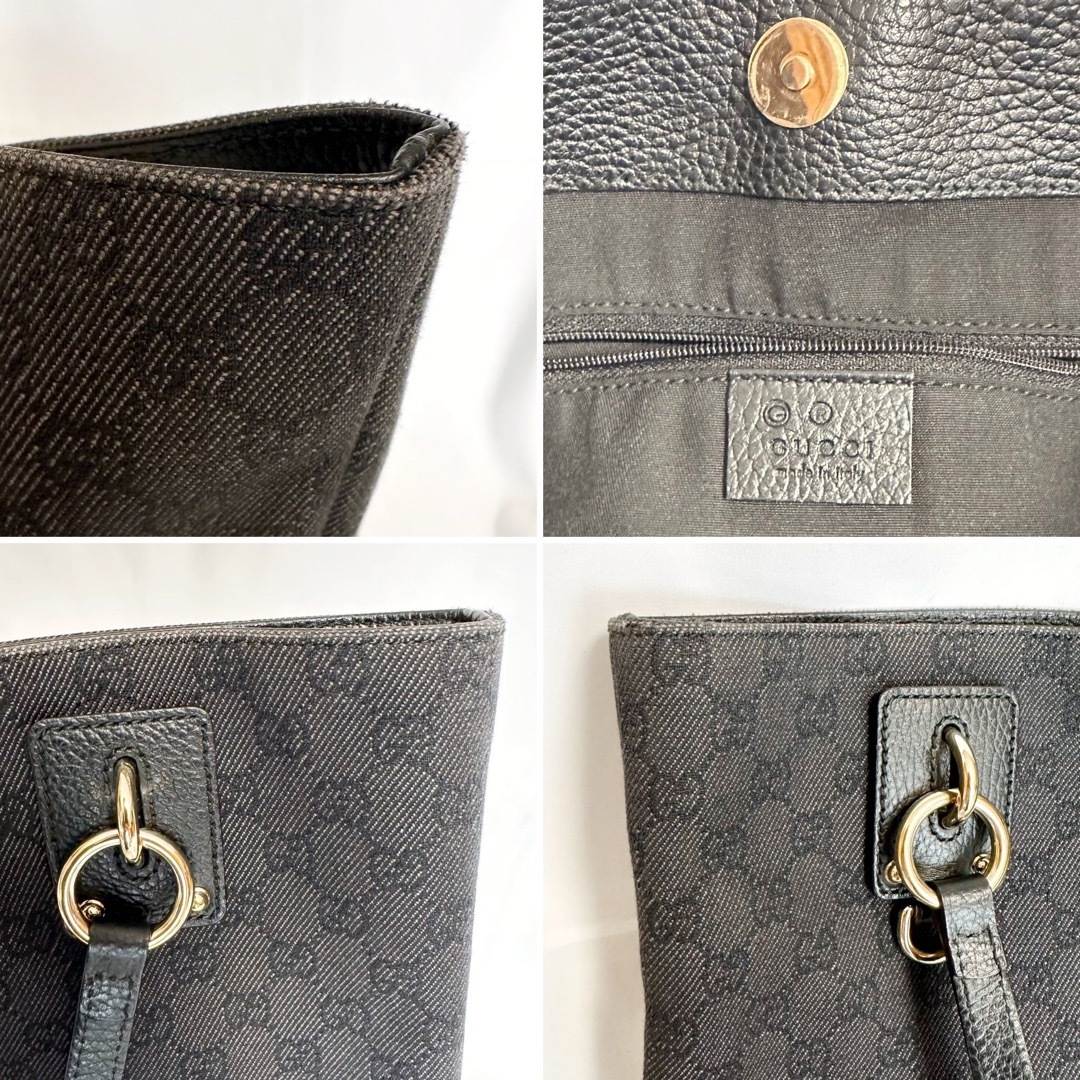 Gucci(グッチ)の【正規品】GUCCI☆GGキャンバス 黒 トートバッグ レディースのバッグ(トートバッグ)の商品写真