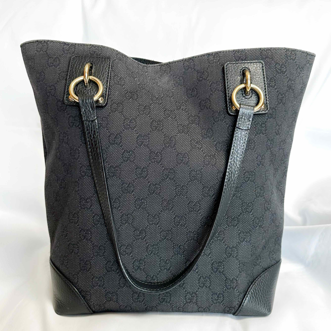 Gucci(グッチ)の【正規品】GUCCI☆GGキャンバス 黒 トートバッグ レディースのバッグ(トートバッグ)の商品写真