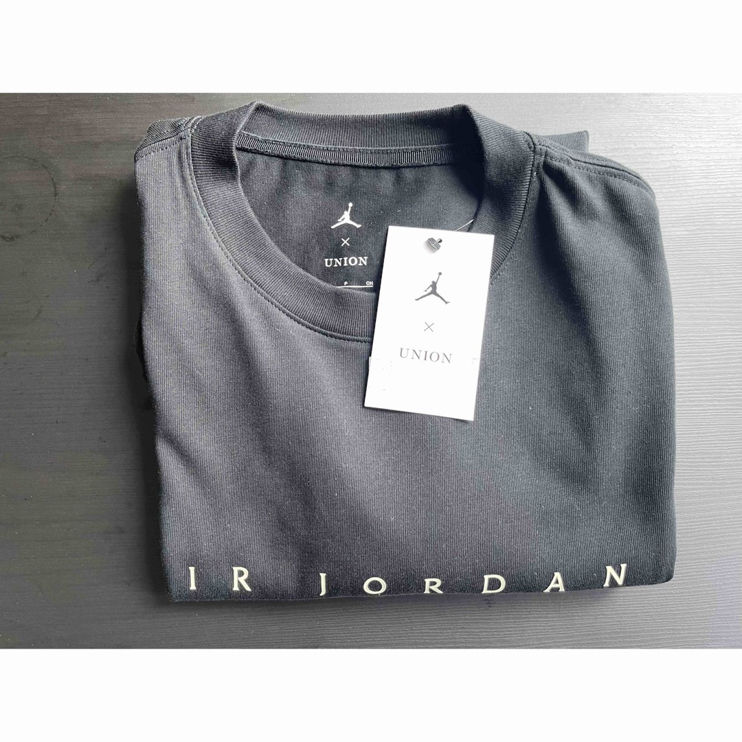Jordan Brand（NIKE）(ジョーダン)のNIKE Jordan x UNION半袖TシャツブラックSサイズタグ付新品 メンズのトップス(Tシャツ/カットソー(半袖/袖なし))の商品写真