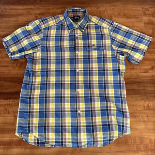 ステューシー(STUSSY)のSTUSSY 90s USA製　半袖 ボタンダウン チェックシャツ　Mサイズ(シャツ)