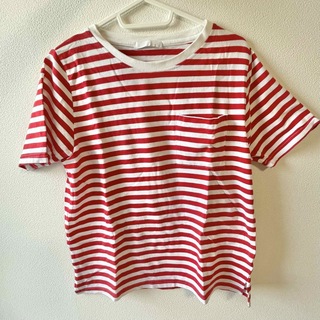 赤ボーダー Tシャツ(Tシャツ/カットソー(半袖/袖なし))