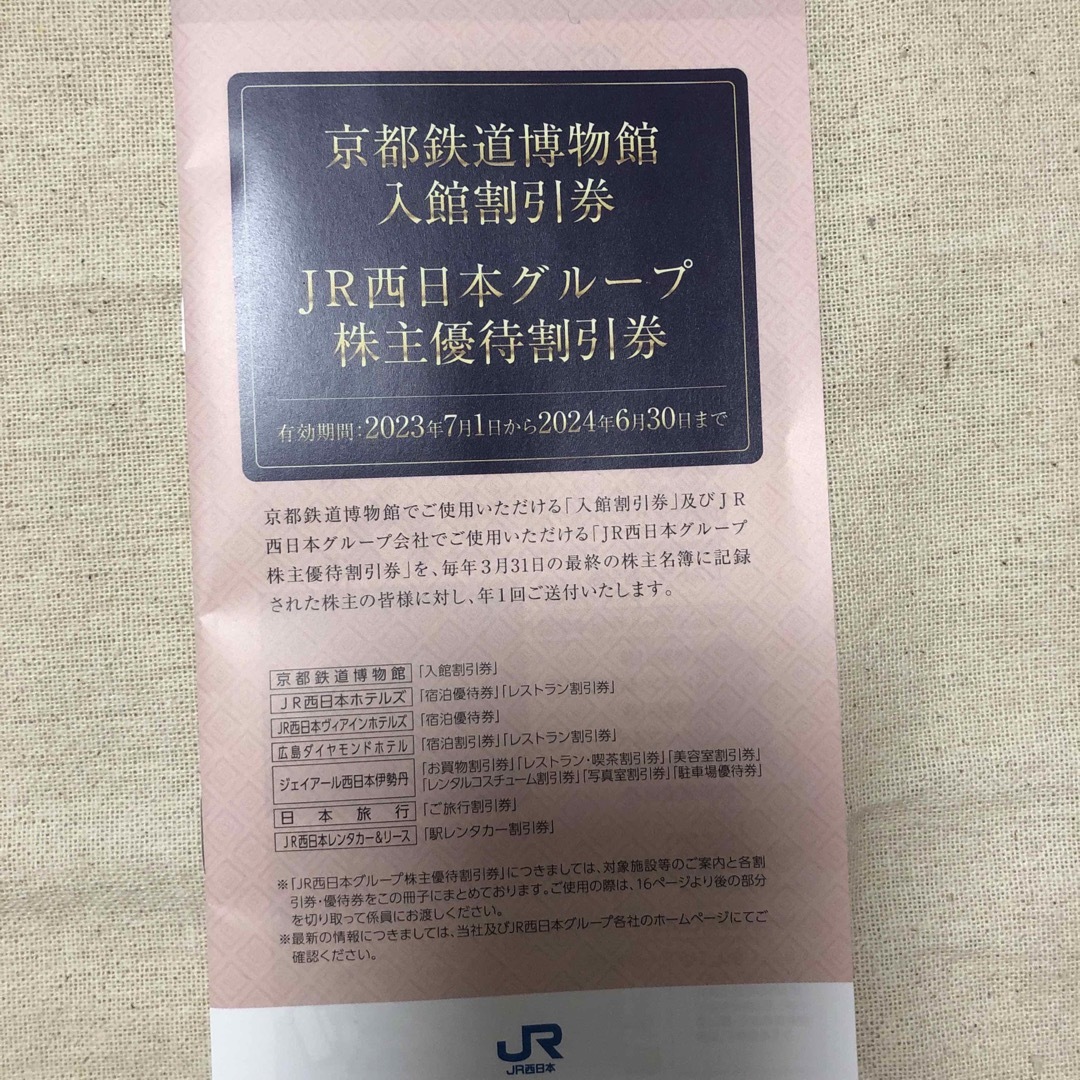 JR西日本 株主優待鉄道優待券 6枚の通販 by よっちん8719205's shop ...