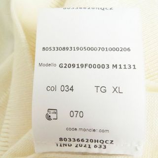 MONCLER 未使用品□年製 モンクレール CICLISTA TRICOT ロゴ