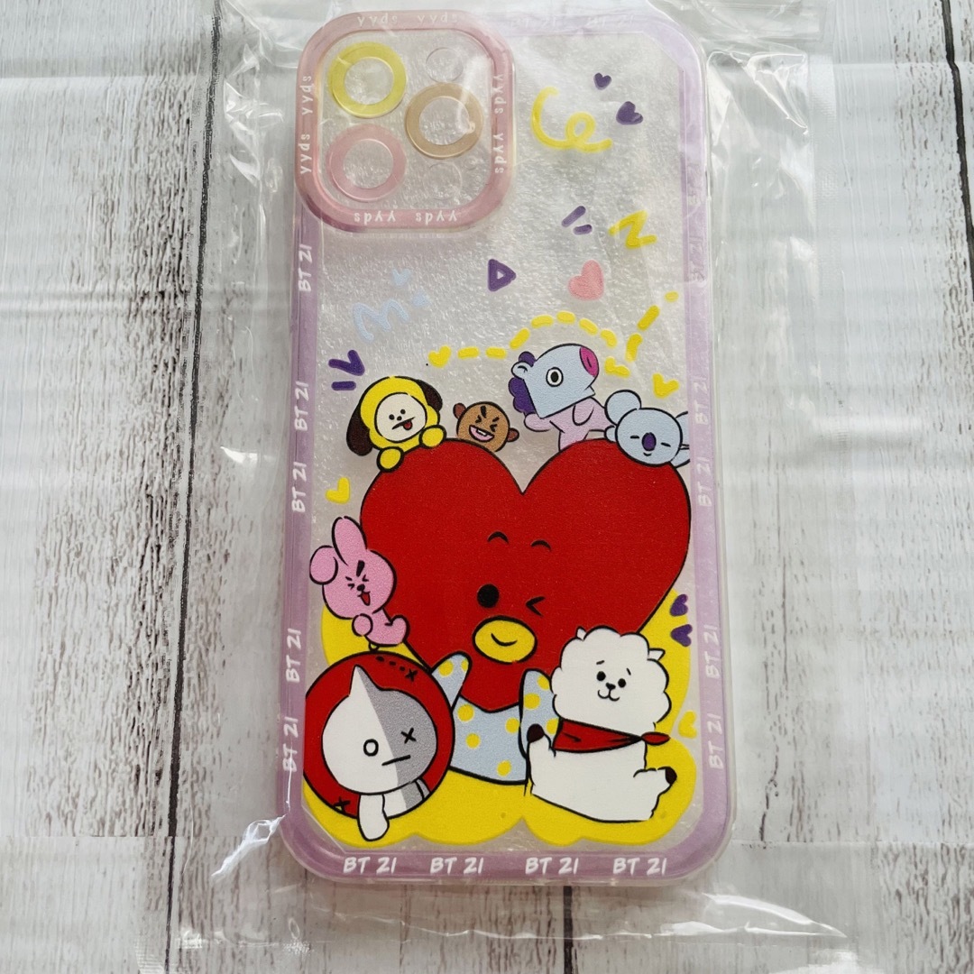 BT21(ビーティーイシビル)のiPhone12・12Pro クリアケース スマホ BT21 TATA スマホ/家電/カメラのスマホアクセサリー(iPhoneケース)の商品写真