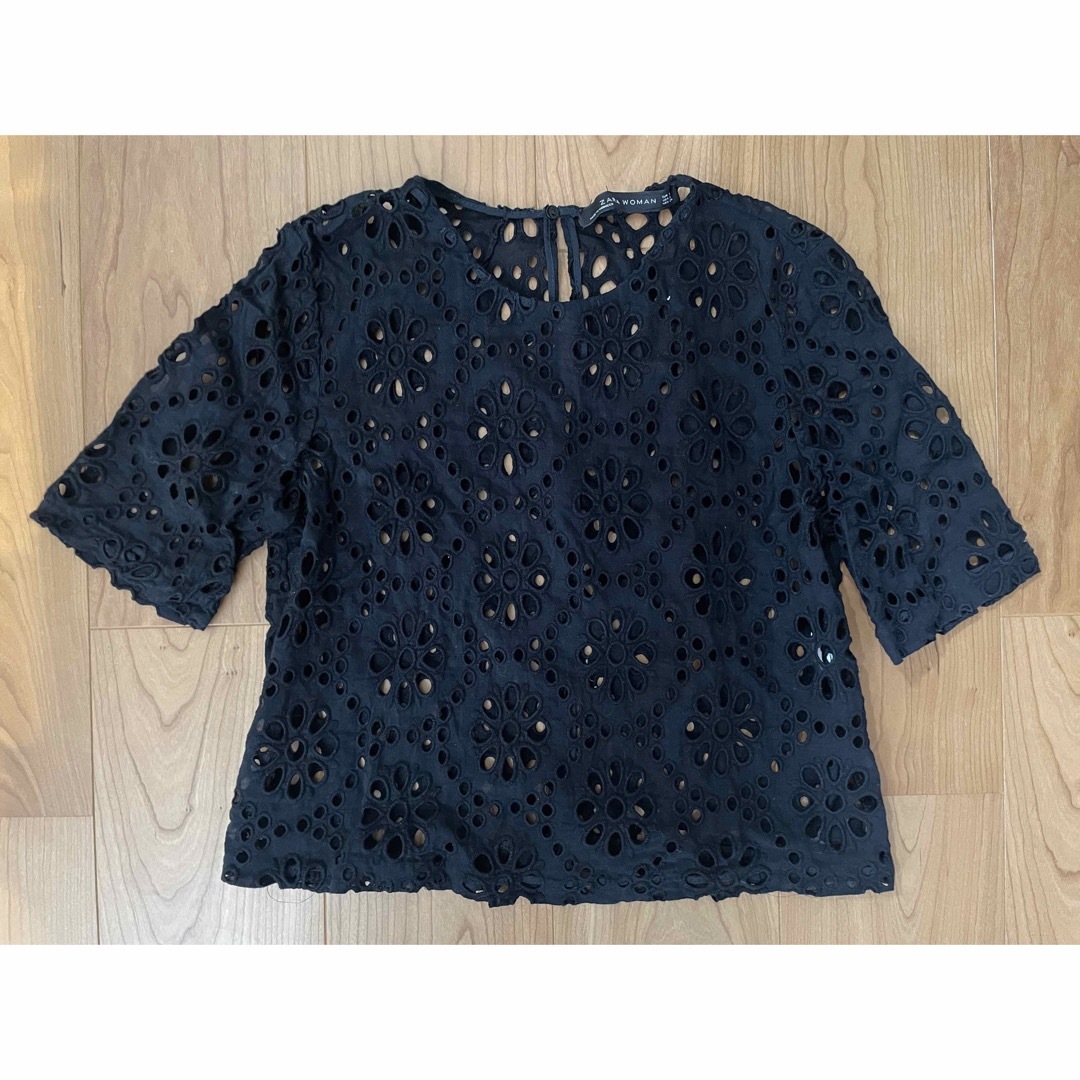 ZARA(ザラ)のzara レース　ブラウス レディースのトップス(シャツ/ブラウス(半袖/袖なし))の商品写真