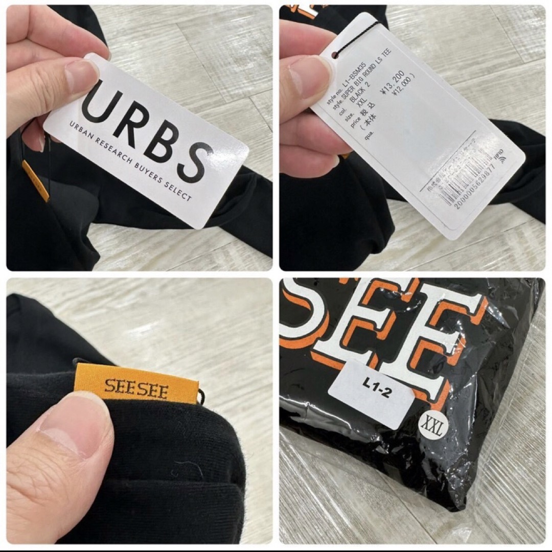 23ss 新品 SEESEE URBS 別注 ロングスリーブ Tシャツ XXLの通販 by ち