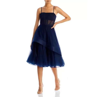 ビーシービージーマックスアズリア(BCBGMAXAZRIA)の❤️BCBGMAXAZRIA 新作新品　ブルー　ドレス　ロングワンピース(ロングドレス)