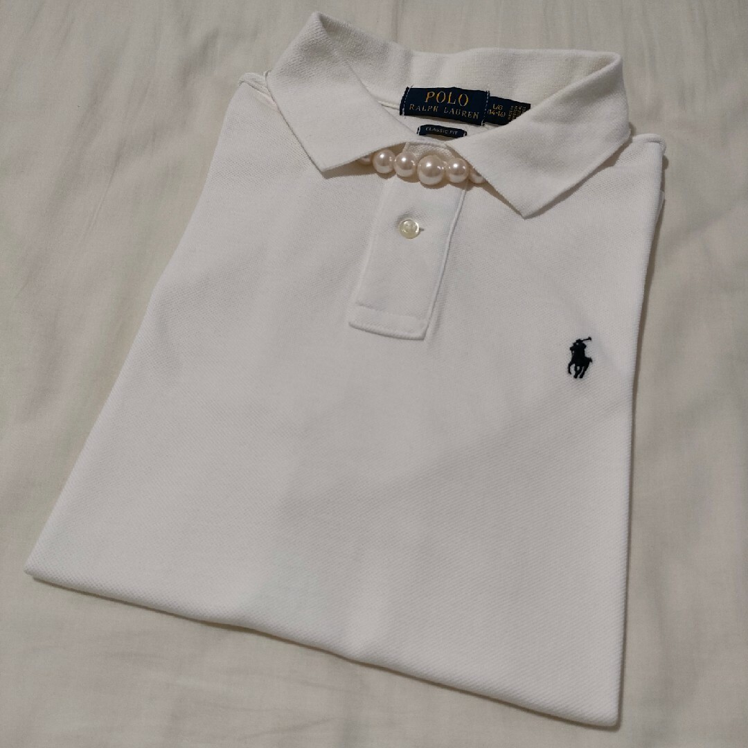 POLO RALPH LAUREN(ポロラルフローレン)の定番☆ポロラルフローレン ポロシャツ ホワイト レディースのトップス(ポロシャツ)の商品写真