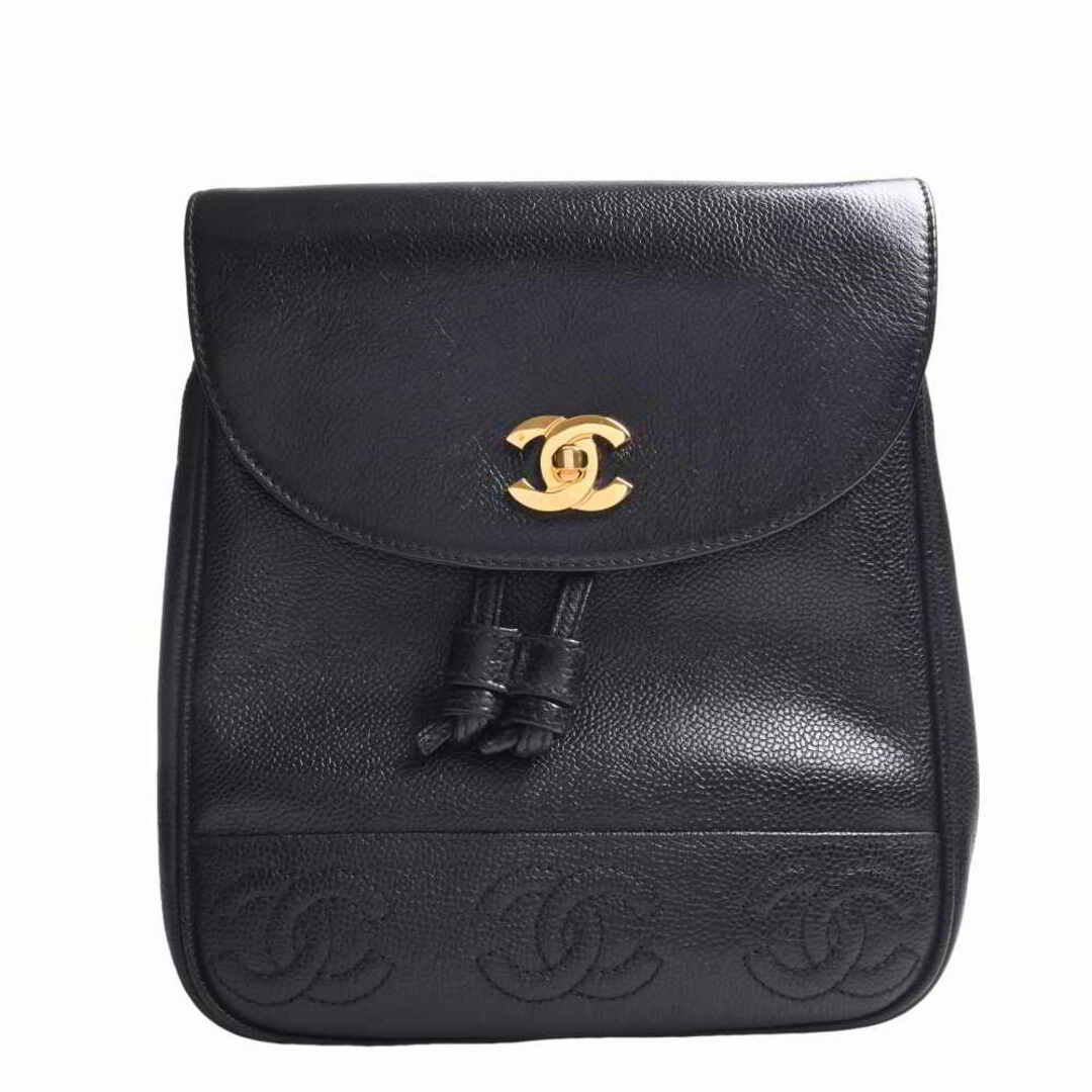 CHANEL - 【中古】CHANEL シャネル キャビアスキン トリプルココマーク ...