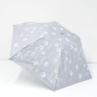 ジルスチュアート(JILLSTUART)の折りたたみ日傘 JILL STUART ジルスチュアート USED品 晴雨兼用 ライトグレーボタニカル ビーズ ラメ UV 50cm S FA8139(傘)