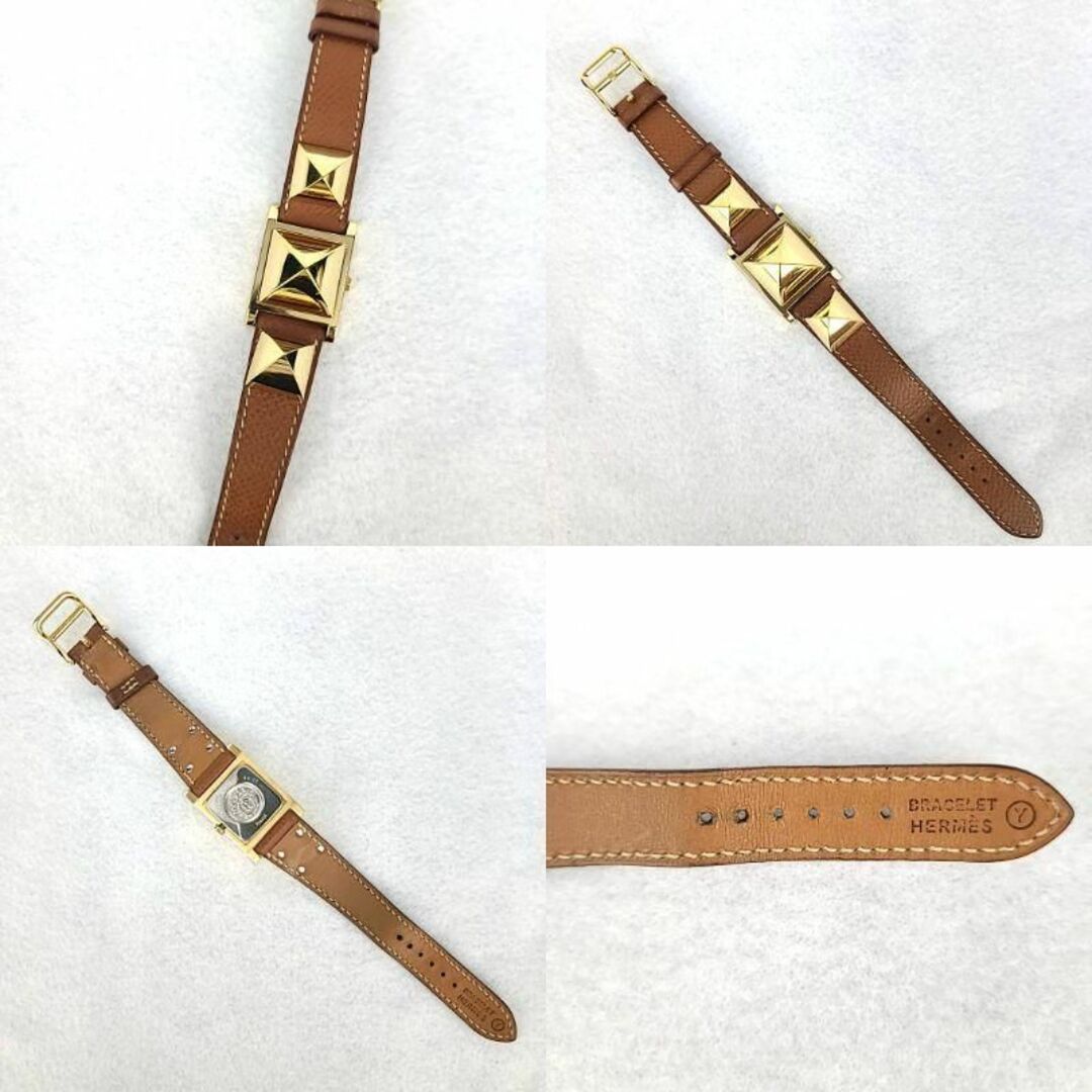 ☆【箱付美品稼働品】HERMES メドール バングル ブレスレット ブラウン