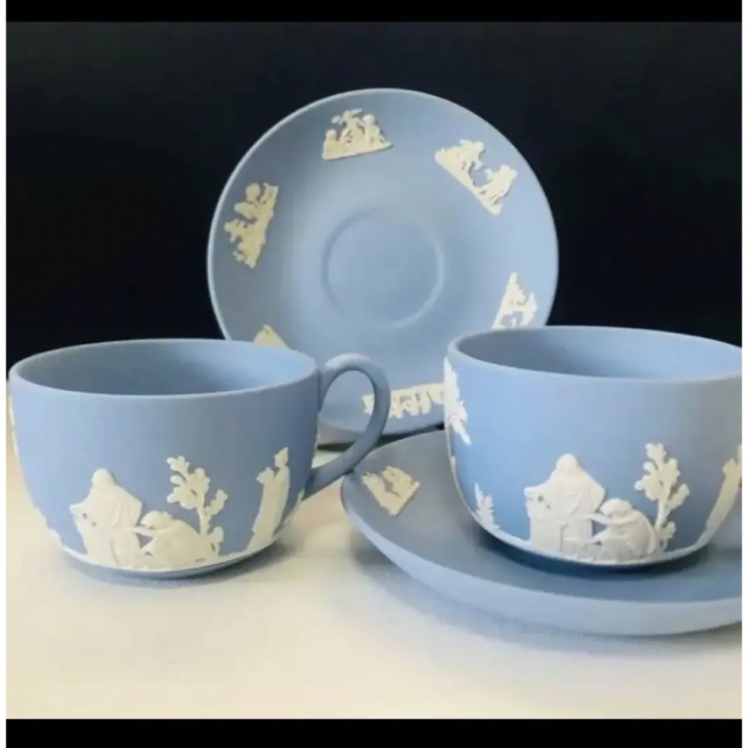 WEDGWOOD - ウェッジウッド ジャスパー ペールブルー 2客セットの通販