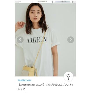 アメリカーナ(AMERICANA)のAmericana for SALON ロゴプリントTシャツ(Tシャツ/カットソー(半袖/袖なし))