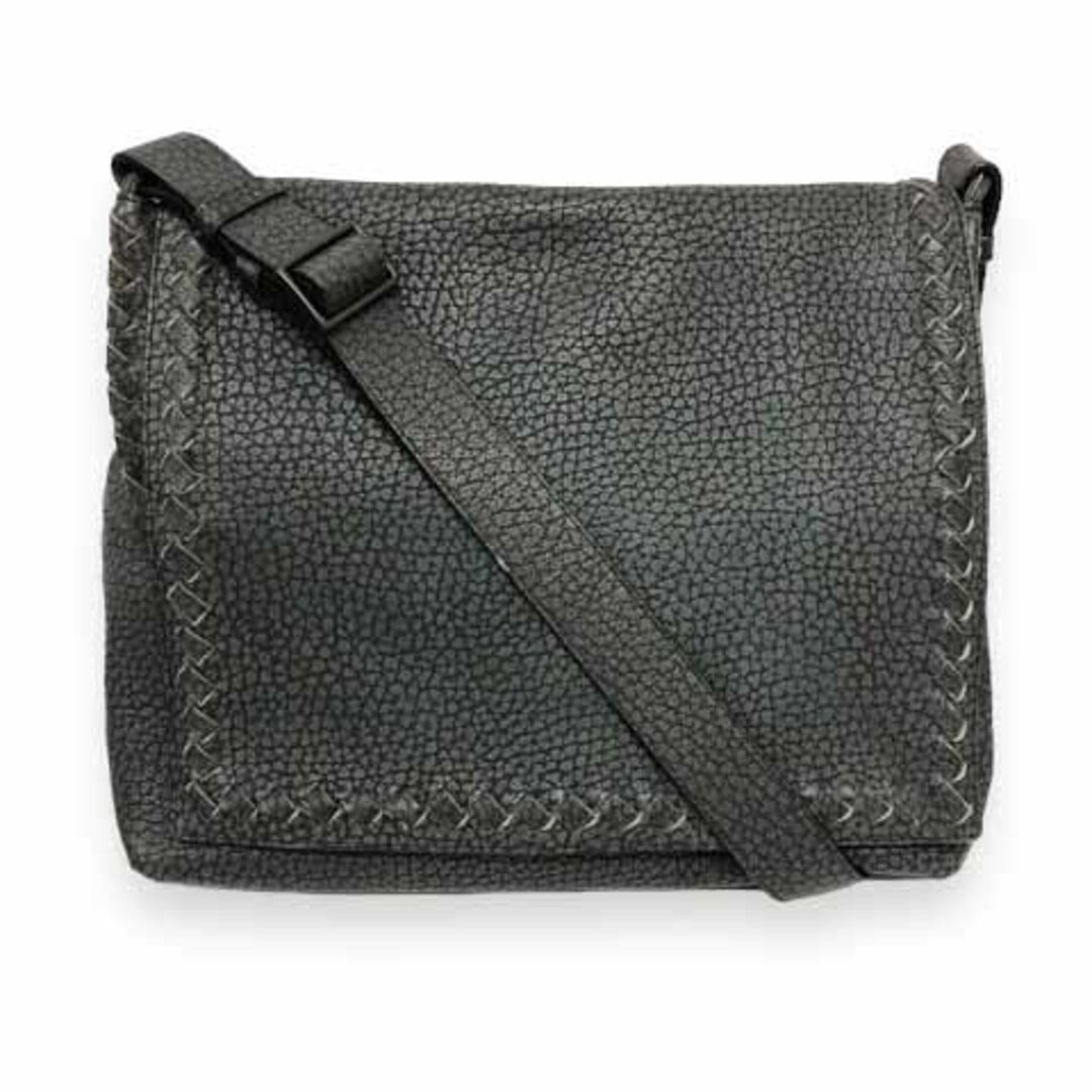 Bottega Veneta(ボッテガヴェネタ)のボッテガヴェネタ メッセンジャーバッグ 221065-VQ160ブラック グレー レディースのバッグ(ショルダーバッグ)の商品写真